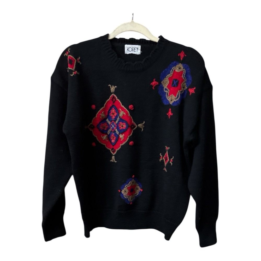 Koret Vintage Embroidered Sweater Size Medium‎ Women's